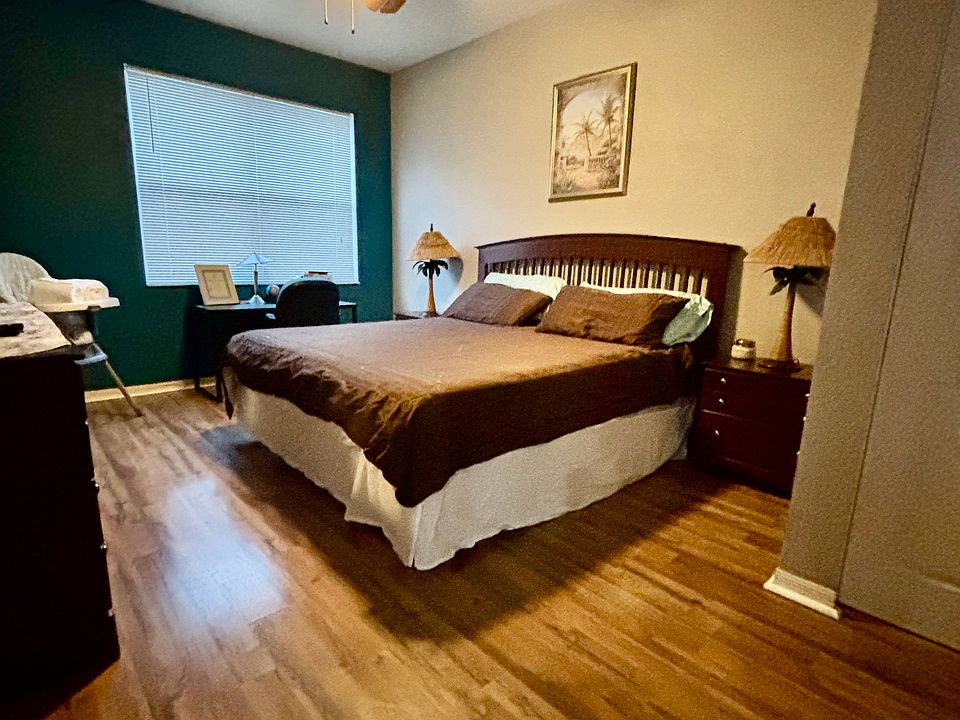Master suite downstairs with private bathroom.