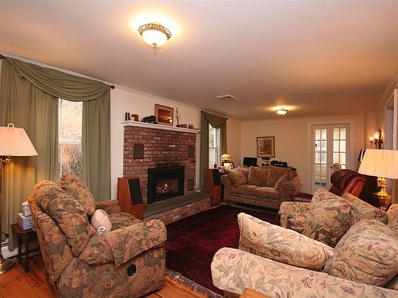 Spacious Living Room with Fireplace