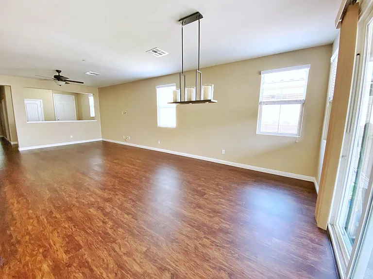 Living Room with 3 candle dining light