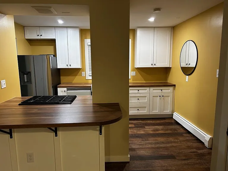 View of kitchen from the big pantry closet.