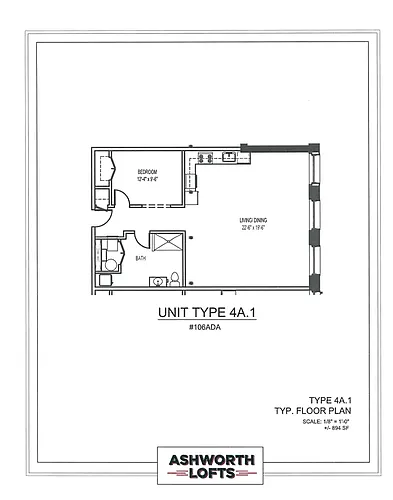 Floor plan 1 BED 1 BATH