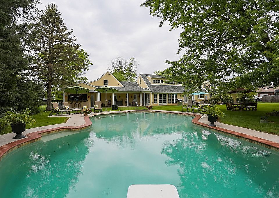 pool and back of home