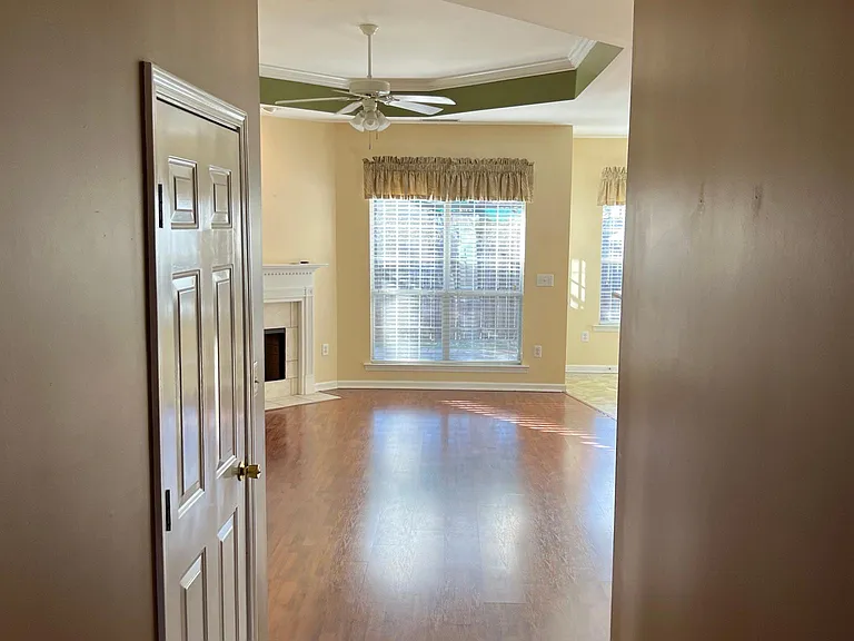 View of den from front door.