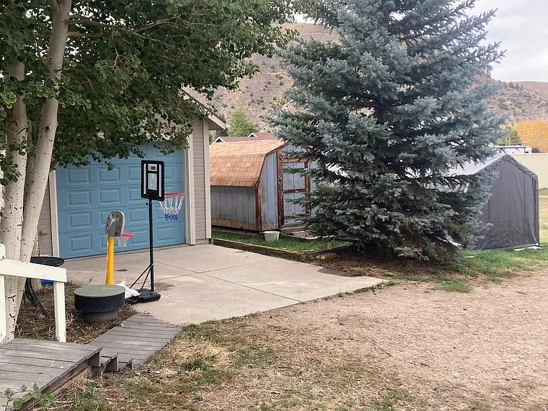 Detached garage, shed, and carport (if desired)