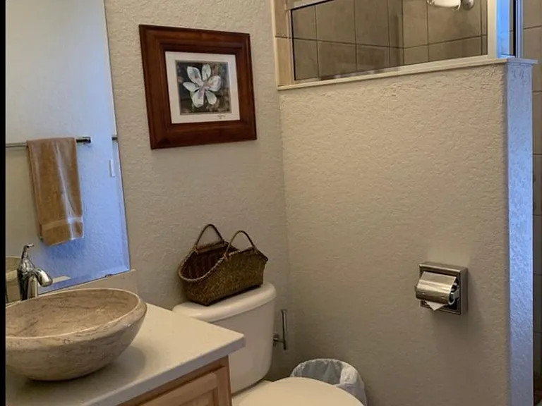 3rd bath, shower just of pool.
