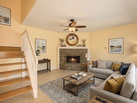 Virtually staged living room