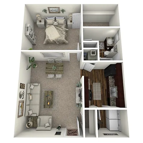 Floor plan 1 Bed 1 Bath