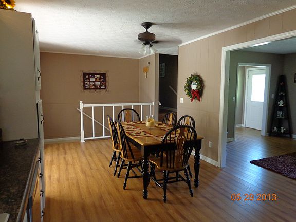 Kitchen showing stairs