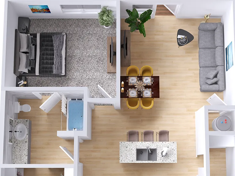 One Bedroom Apartment with Extended Balcony