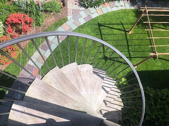 Spiral stairs to your front door