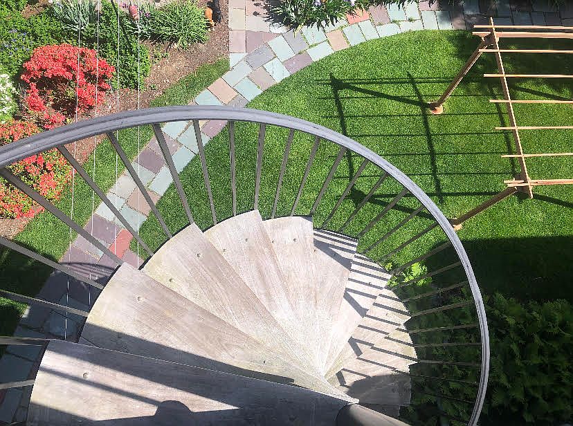 Spiral stairs to your front door