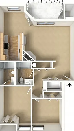 Gold - 2 Bedroom, 2 Bathroom Gold - 2 Bedroom, 2 Bathroom
