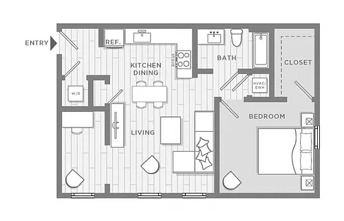 Floor plan Carlisle Interior - Study in Living Room