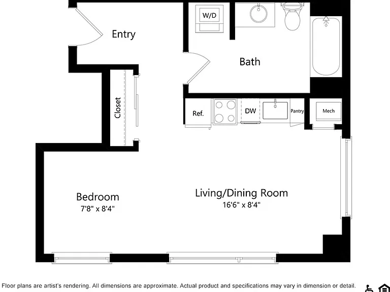 S10 | Studio | 486 SF S10 | Studio | 486 SF