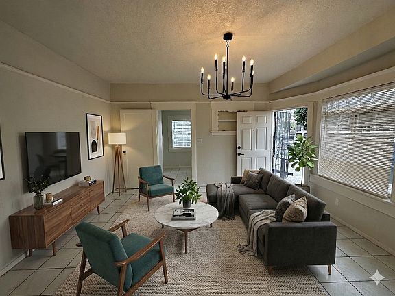 Virtually staged Living room