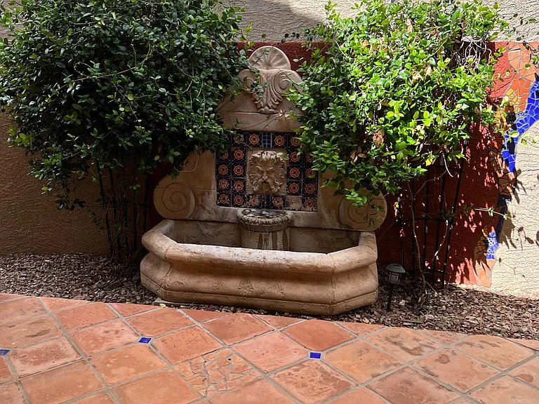 Private courtyard with fountain