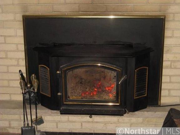Wood burning fireplace