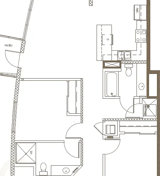 2D Rendering of a 2 Bed Floor Plan 2D Rendering of a 2 Bed Floor Plan
