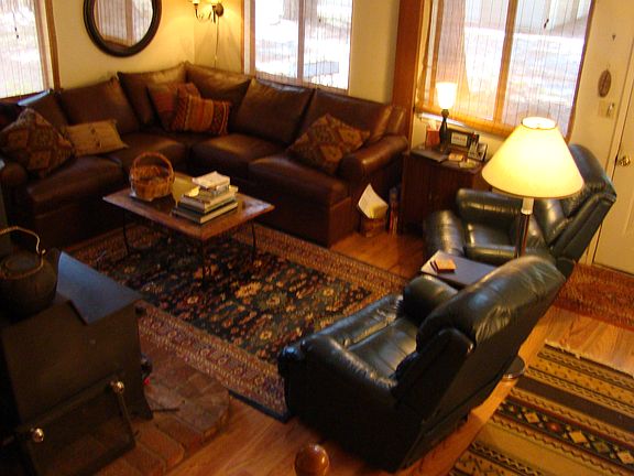 COZY LIVING WITH WOOD STOVE