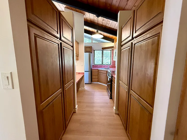 Generous cabinet storage throughout the kitchen.