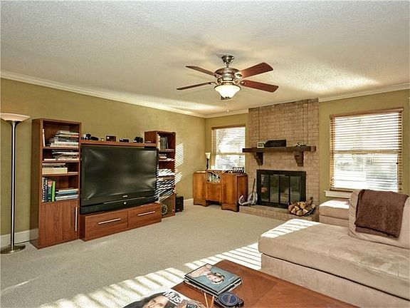 Large living with fire place.