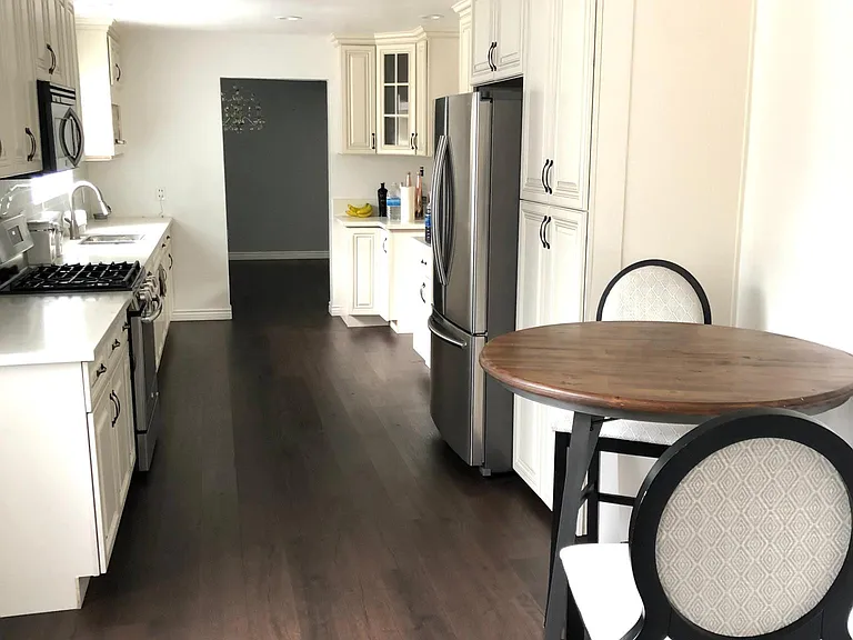 from the back of the kitchen