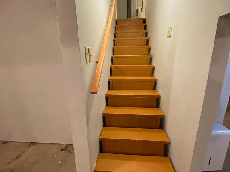Stairs to unfinished basement,