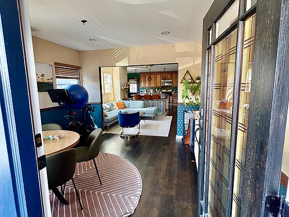 View stepping in front door