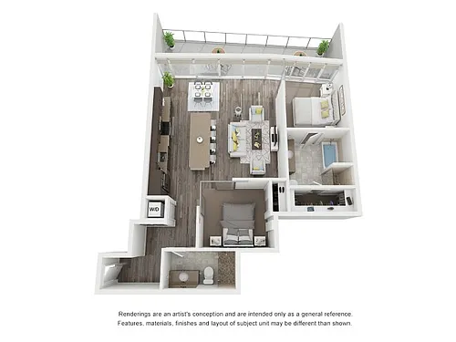 Floor plan 2 Bed 2 Bath C4