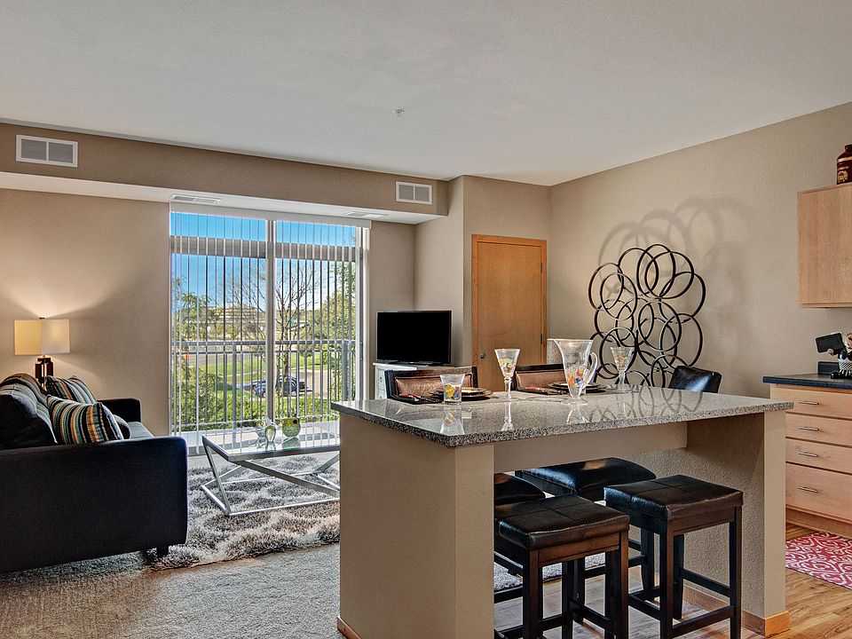 Covington Kitchen Island and Living Room
