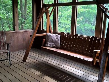 Relax on screened porch on beautiful wood swing (swing can be included(
