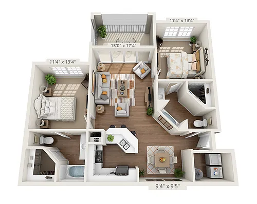 Floor plan Kincora (Screened Porch)