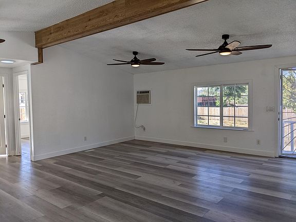view from kitchen into living room