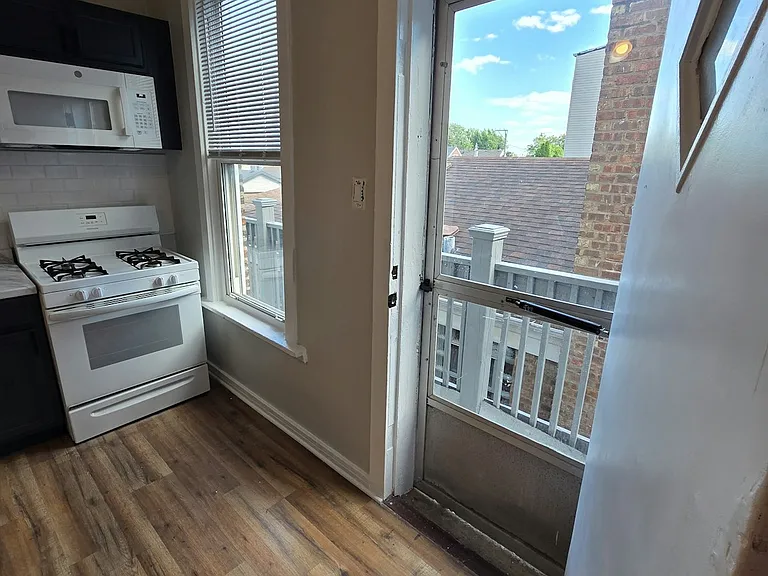 Freshly painted wrap around balcony