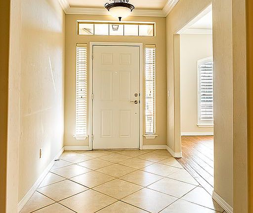 Light & bright arched entry