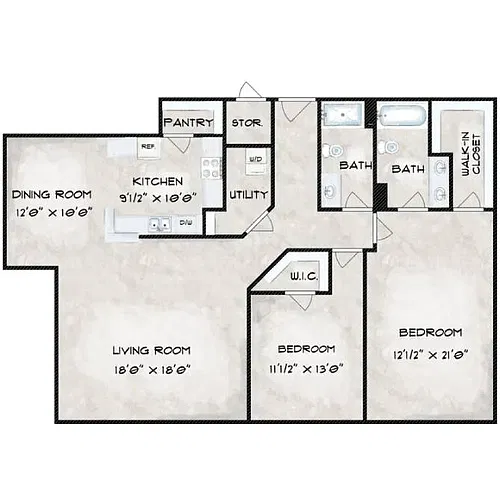 Floor plan Valley Tower - 2 Deluxe