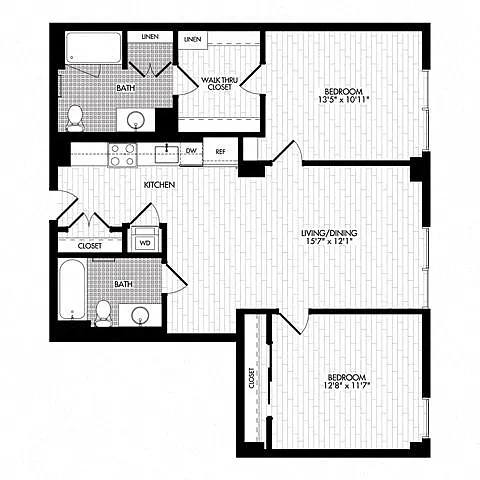 Floor plan 2B-C (Affordable Housing)