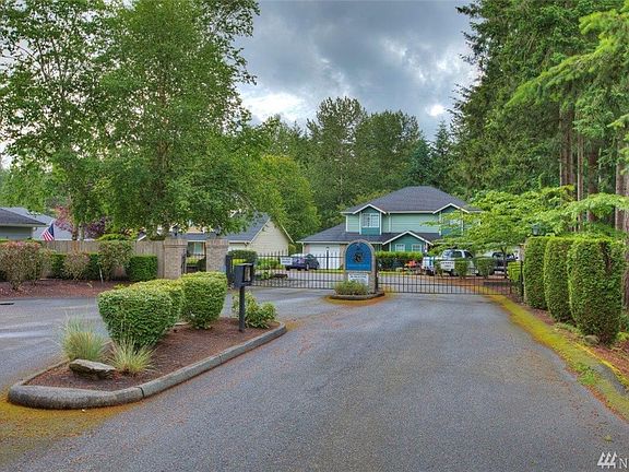 Gated entrance into the community. 