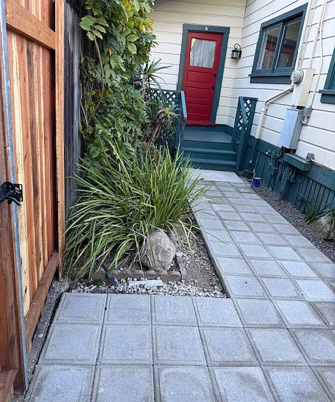 Private walkway to front door