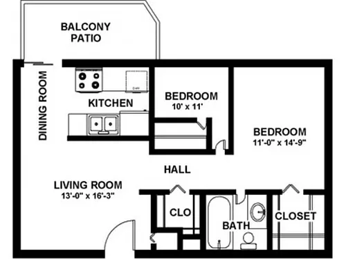 Floor plan Two Bedroom A