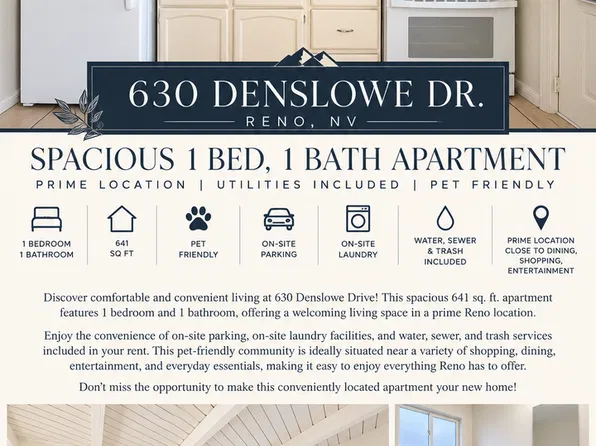 630 Denslowe Drive, 630 Denslowe Dr APT B, Reno, NV 89512