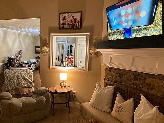 Living room to kitchen view 