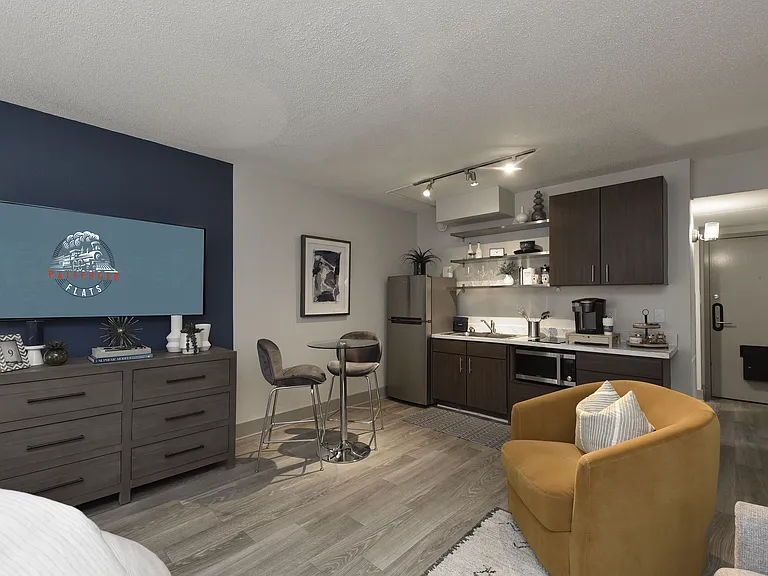 Hardwood-style flooring throughout