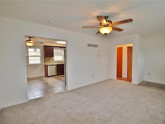 family room and kitchen