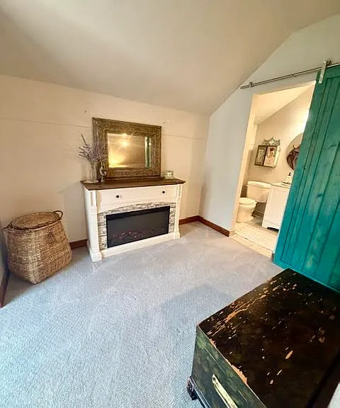 Third Floor Suite with Full Bed, Fireplace, Bathroom and views of Park City Resort.
