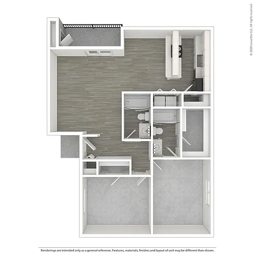 Floor plan 2x2 - Premium Upgrade