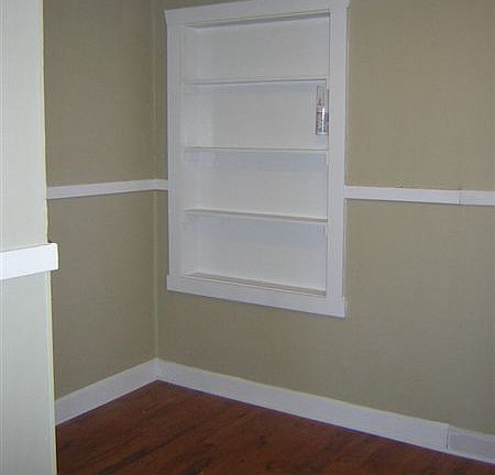 Eat-in Nook in Kitchen with Built-In Shelving