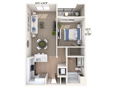 Floor plan Furnished-f-A5-Two-carpet