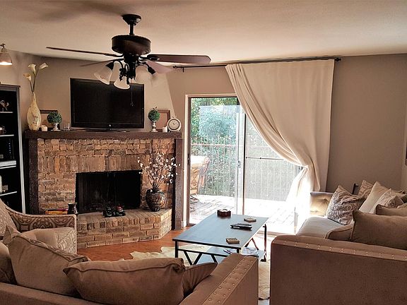 Real wood-burning Fireplace