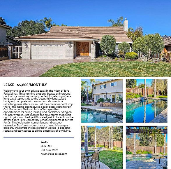 Beautiful Toro Park home 
Please see description and call for any questions or details